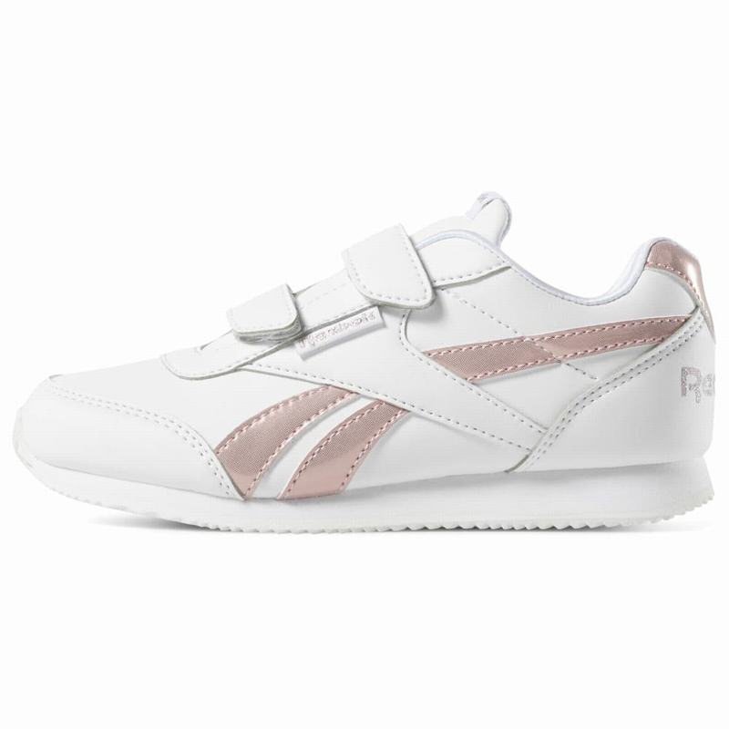 Tenisi Reebok Royal Classic Jog 2 Fete Albi/Roz Romania UR4527AX